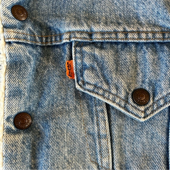 Levi’s Sherpa lined Trucker Jacket - Orange tab - Picture 2 of 10